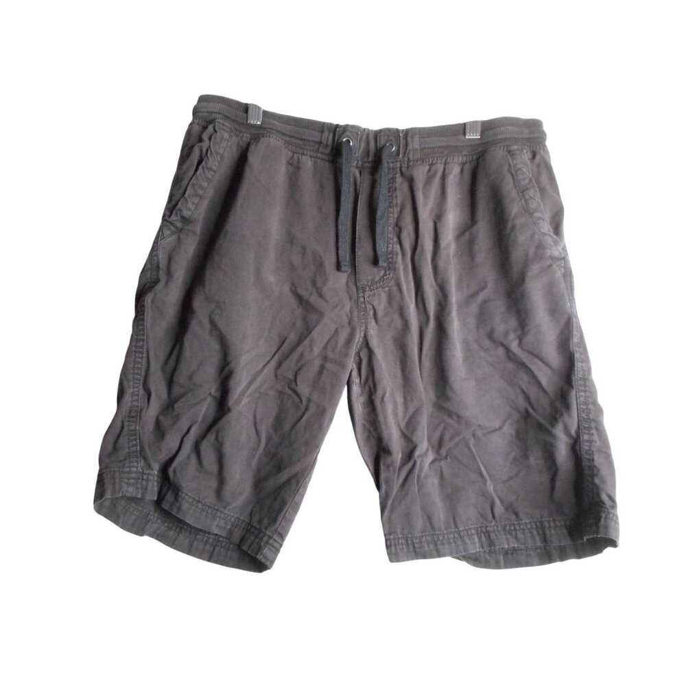 Brown lightweight 100% cotton Men's Shorts Sz L drawstring flat front waist